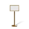 Montour Line Sign Frame Floor Standing 14 x 22 in. H Satin Brass Steel FS200-1422-H-SB